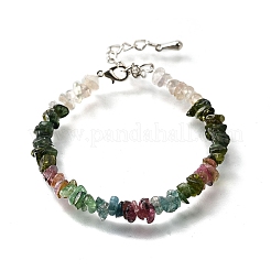 Armbänder aus natürlichen Turmalin-Chip-Perlen für Frauen BJEW-M110-02