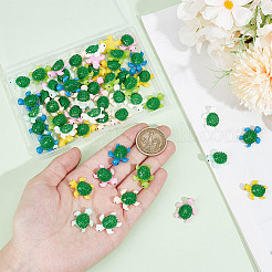 56 Stück 7 Farben Meerestier undurchsichtige Harz Decoden Cabochons RESI-NB0002-05