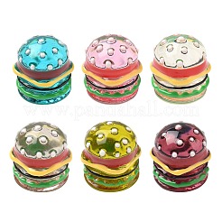 6 Stück 6 Farben Harz Cabochons RESI-CJ0004-27