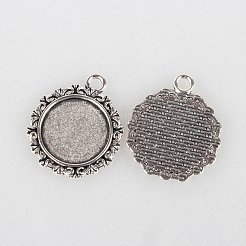 Tibetischer Stil Legierung Anhänger Fassungen X-TIBEP-N003-49AS