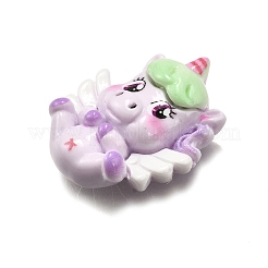Einhorn undurchsichtige Decoden-Cabochons aus Harz CRES-F034-06