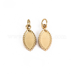 Cabochon-Fassungen für Anhänger aus Edelstahl 304 STAS-S116-254G