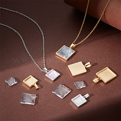 Kit zur Herstellung eines leeren quadratischen Anhängers zum Selbermachen DIY-UN0005-46