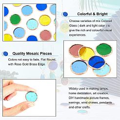 36 Stück 6 Farben farbige Glasmosaikfliesen DIY-OC0009-46
