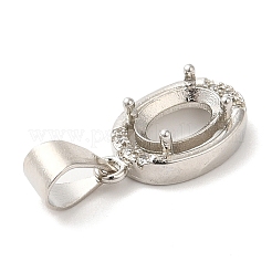 Messing-Kristall-Strass-Anhänger Cabochon-Einstellungen KK-D033-06P