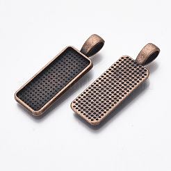 Aluminium-Anhänger Fassungen für Cabochons PALLOY-R120-03