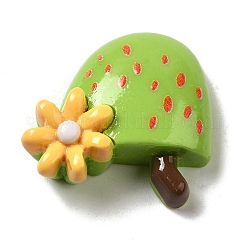 Süße undurchsichtige Baum-Cabochons aus Kunstharz RESI-L040-02A