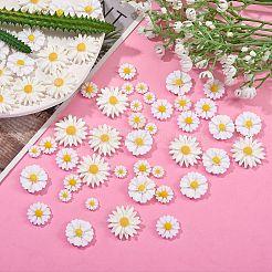 100 Stk. 5 Arten opake Harz-Cabochons RESI-SZ0001-47