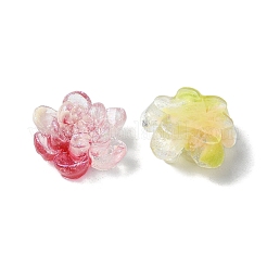 Blumen-Harz-Cabochons mit Glitzerpulver CRES-Q006-04A
