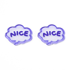 Transparent bedruckte Acryl-Cabochons TACR-N016-38