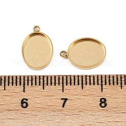 Cabochon-Fassungen für Anhänger aus Edelstahl 304 STAS-A194-05B-G