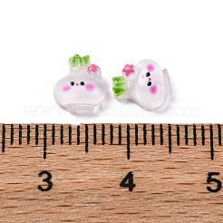 Undurchsichtige zehn Arten von Harz-Pflanzen-Cabochons CRES-R459-01A