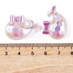 Transparenter Epoxidharz-Wal mit Schleife Decoden Cabochons CRES-M034-04A