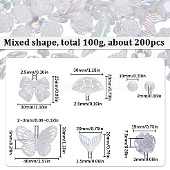 100 g Kunststoffanhänger & Perlen & Decoden-Cabochons OHAR-SC0002-99D