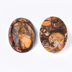 Montierte synthetische kaiserliche Jaspis- und Bronzit-Cabochons G-S329-080