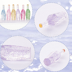 30 Stück transparente Flaschen-Cabochons aus Harz in 6 Farben CRES-GF0001-04
