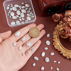 66 Stück 8 Stile synthetische Howlith-Cabochons G-PH0002-66