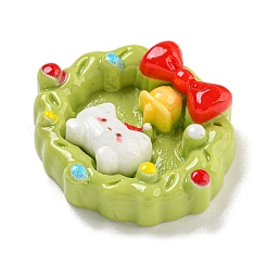 Weihnachts-Deko-Cabochons aus undurchsichtigem Harz RESI-U006-05J