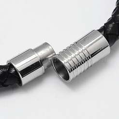 Geflochtenen Lederband Armbänder BJEW-I199-02