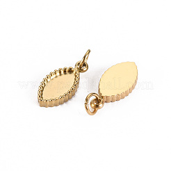Cabochon-Fassungen für Anhänger aus Edelstahl 304 STAS-S116-254G