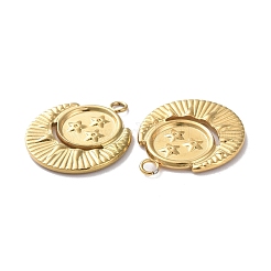 Ionenplattierung (IP) 304 Edelstahl Anhänger Strass-Einstellungen STAS-P324-39G