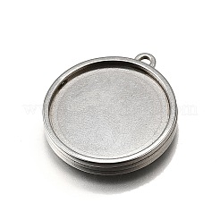 Cabochon-Fassungen für Anhänger aus Edelstahl 304 STAS-S181-02P-F