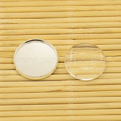 Großes Loch Spalte Legierung Emaille  Fassungen für Strasssteine Perlen KK-X0009-S-RS