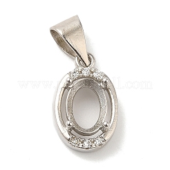 Messing-Kristall-Strass-Anhänger Cabochon-Einstellungen KK-D033-06P