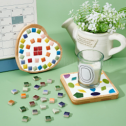 Quadratische Porzellan-Cabochons-Sets PORC-WH0009-02