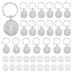 DIY-Kit zur Herstellung eines leeren Kuppel-Schlüsselanhängers DIY-DC0002-15