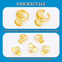 DIY-Set zur Herstellung von Fingerringen mit doppelter Kuppel DIY-UN0004-26A