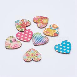 Sprühfarbe Holz Cabochons WOOD-L003-24