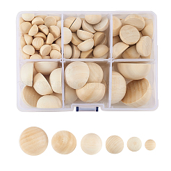 Unfertige Holz Cabochons WOOD-CJ0001-10