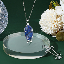 2 Stück rhodiniert 925 Sterling Silber 4 Krallen Zinken Anhänger Rohling Fischform Cabochon Fassungen FIND-GO0001-72