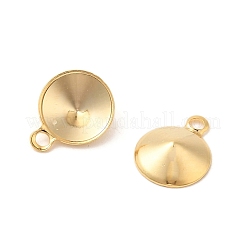 Ionenplattierung (IP) 304 Edelstahl Anhänger spitze Rückseite Strass-Einstellungen STAS-U025-05A-G