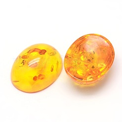 Nachgeahmt Bienenwachs Harz ovale flache Rückseite Cabochons CRES-L011-02