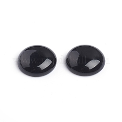 Natürliche schwarze Achat-Cabochons G-I274-17