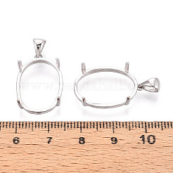 925 Sterlingsilber Anhänger Claw Cabochon-Fassungen STER-N016-44C-P