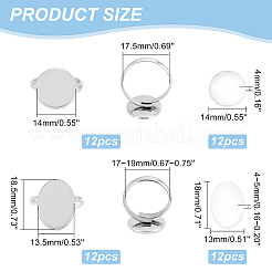 DIY-Set zur Herstellung blanker Fingerringe mit Kuppel DIY-DC0001-62