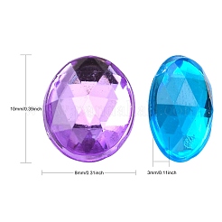 Nachahmung taiwan Acryl Strass Cabochons GACR-A008-8x10mm-M