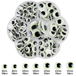 Halbrunde leuchtende Wackelaugen-Cabochons aus Kunststoff PW-WG98289-02