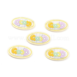 Acryl-Oval mit Wort-Cabochons FIND-B003-05