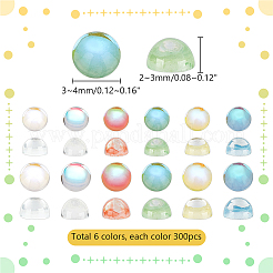 6 Beutel mit 6 farbigen Harz-Cabochons MRMJ-PH0002-82