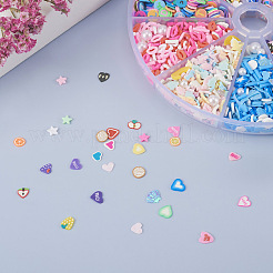 70g 10 Arten handgefertigte Fimo-Cabochons CLAY-TA0001-18