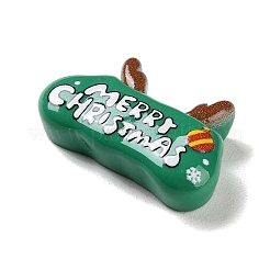Deko-Cabochons aus undurchsichtigem Harz mit Weihnachtsmotiv RESI-F053-D01