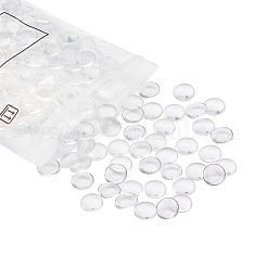 200 Stück transparente Glascabochons GGLA-YW0001-05