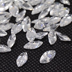 Zirkonia zeigte zurück Cabochons ZIRC-M003-16x8mm-007