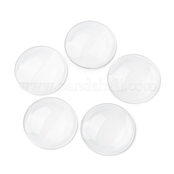Transparente Glas Cabochons GGLA-R026-45mm