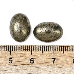 Oval natürliche Pyrit Cabochons G-S395-01