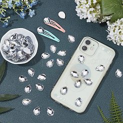 250 Stück flache Rückseite Imitation Taiwan facettierte Tropfen Acryl Strass Cabochons GACR-FG0001-06